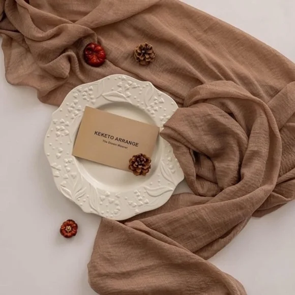 10 Nude Cheesecloth Runners - Picture 2 of 2